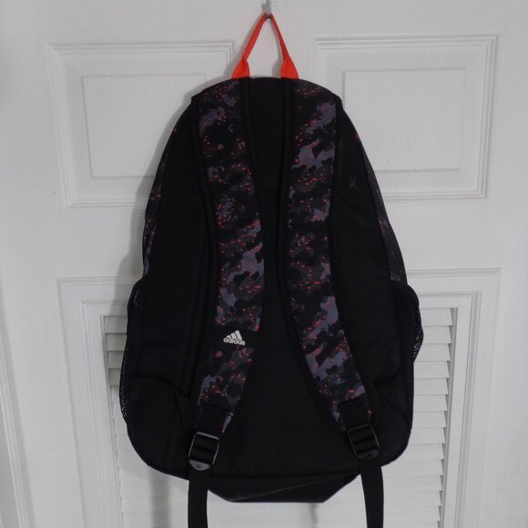 Adidas Foundation 6 Backpack Galaxy Camo Black Bright Red - Picture 2 of 6